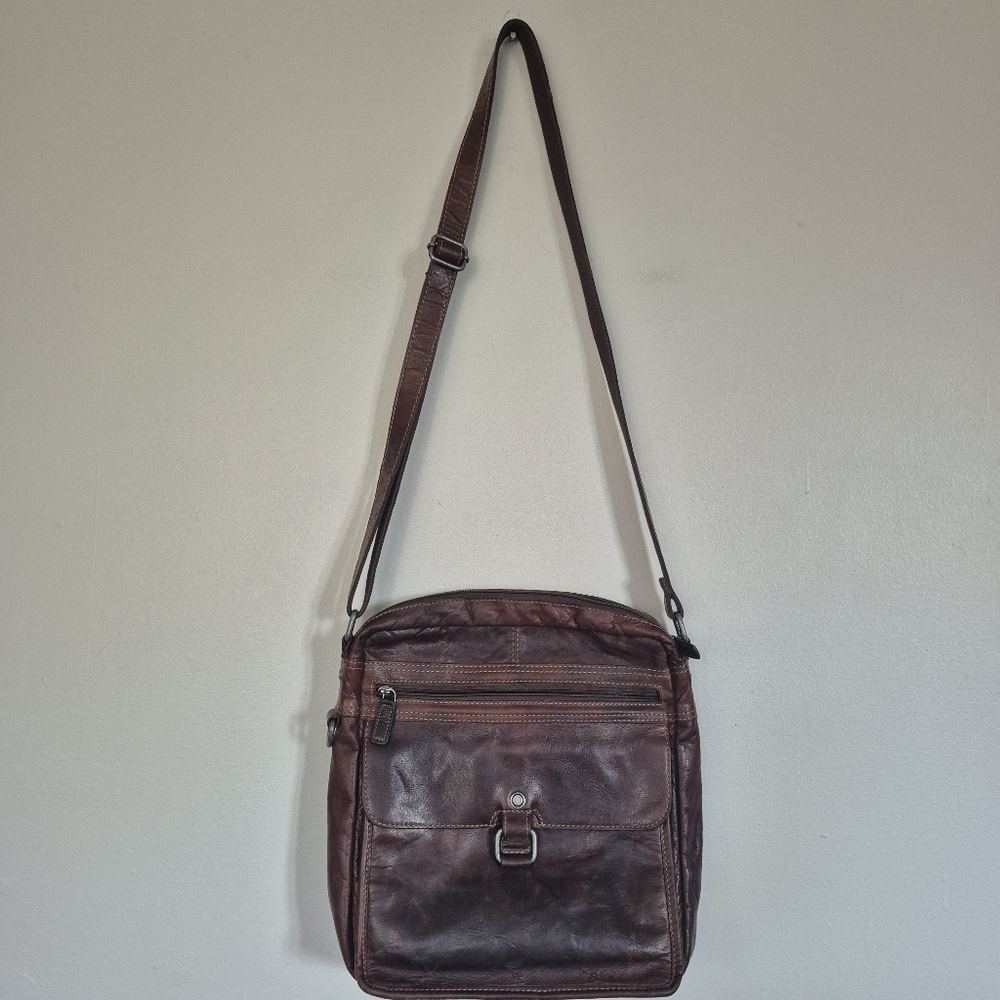 Leather Unisex Large Bag Crossbody Messenger Vintage
